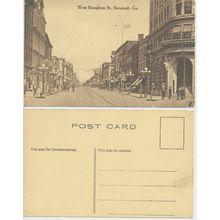 USA GEORGIA Savannah West Broughton Street Original Vintage RPPC from 1900s