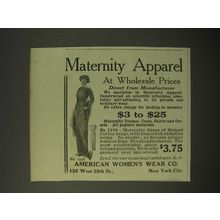 1913 American Women's Wear Ad - Maternity Apparel