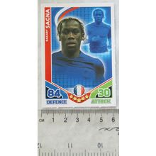 2010 Topps Match Attax World Cup Trading Card - France, Bakary Sagna