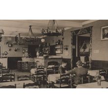 Binnenzich Van De Herberg Restaurant Belgium Real Photo Postcard