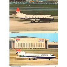 British Airways Trident Three G-AWZC & Viscount 2x 1970s Postcard s