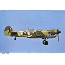 Curtis Kittihawk P40 RAF Military Plane Aircraft Postcard
