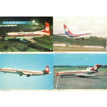 Dan Air Boeing London Comet 4x Plane Postcard s