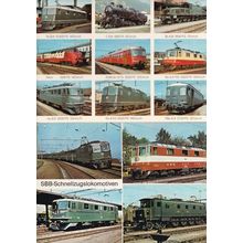 SBB Schnellzugslokomotiven 2x Swiss Train Postcard s