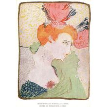 Mademoiselle Marcelle Lender Toulouse Lautrec Medici Old Painting Postcard