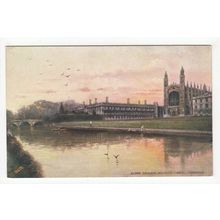Clare College & King's Chapel Cambridge Tuck's Oilette Art Postcard 7149