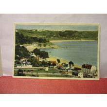 ST. BRELADE and QUAISNE BAYS, JERSEY, used vintage postcard 1955 pm =