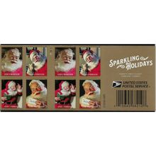 Sparkling Holidays Christmas Santa Five Books of 20 - Stamps (100 Stamps)