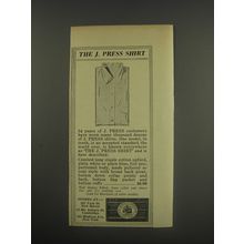 1956 J. Press Fashion Ad - The J. Press Shirt