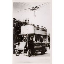 Hove Corporation WW1 Gearless Trolley Tram Bus Old Dealer Photo
