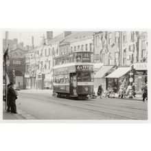 Leeds Bus Tram 1953 Coronation Day PB Postcard Photo