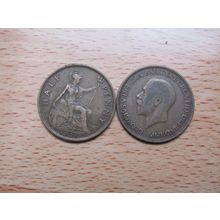 GB 1928 George V 1/2d Half Penny Coin