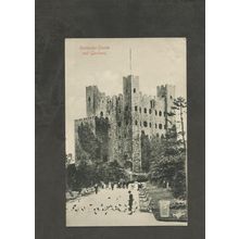 Postcard Kent Rochester Castle and Gardens 1912