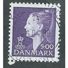DEN 1997 5.00KR 'QUEEN MARGRETHE II' FINE USED (EBID43-068)