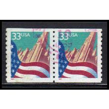 Used 3280 33c U.S. Flag Over City Very Fine CNP Left 1111 PA2078