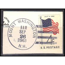 Used 1153 4c U.S. Flag Mount Washington, NH. E0693