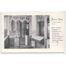 Tudor Pew Westhorpe Church Suffolk Postcard