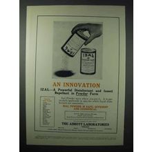 1923 Abbott Laboratories IZAL Disinfectant Powder Ad