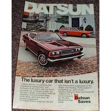 1974 Datsun 610 Car Ad, Luxury NICE!!