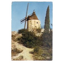 DAUDET'S WINDMILL, FONTVIEILLE, FRANCE used vintage postcard #