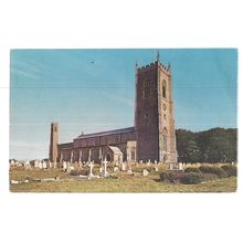 ST. NICHOLAS CHURCH, BLAKENEY, NORFOLK. used vintage postcard c.1965 postmark =