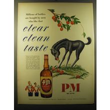 1950 PM De Luxe Whiskey Ad - Millions of bottles