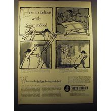 1950 Insurance Company of North America Ad - How to behave while being robbed