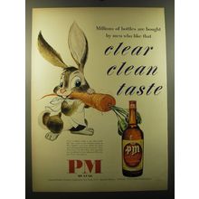 1950 PM De Luxe Whiskey Advertisement - Millions of bottles are bought