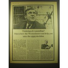 1966 Westminster Bank Ad - Thinking of expanding?