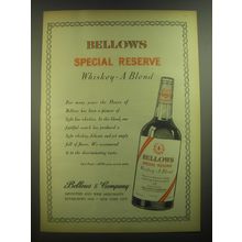 1945 Bellows & Company Special Reserve Whiskey Ad