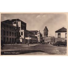 Zandvoort Badhuisplein Signpost Holland Real Photo Postcard
