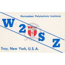 Rensselaer Polytechnic Institute Troy New York Amateur Radio Postcard QSL Card