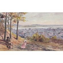 Binoculars On London Common Antique Reward Card Postcard