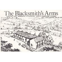 The Blacksmiths Arms Rosedale Pickering Vintage Yorkshire Advertising Postcard