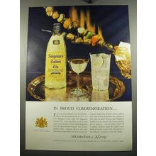 1955 Seagram's Golden Gin Ad - In proud commemoration