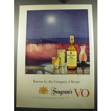 1955 Seagram's V.O. Canadian Whisky Ad - Known by the company it keeps