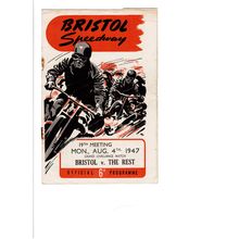 Bristol v The Rest 1947 speedway programme