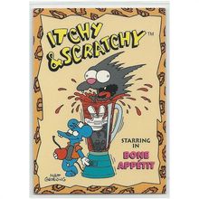 SIMPSONS PROMO card # P3 ITCHY & SCATCHY ( 1994 )