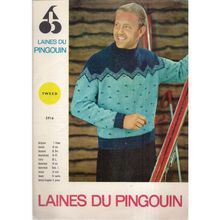 MAN'S FAIRISLE SWEATER 2 sizes Laines Du Pingouin pattern No 5916