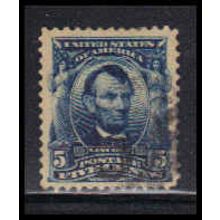 Used 304 5c Abraham Lincoln Almost Very Fine RA1839