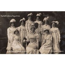 Queen Charlotte Maid Maids Of Honour Royalty Old 1909 Bath Pageant RPC Postcard