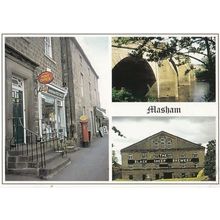 Masham Yorkshire Village Pillar Box Postcard