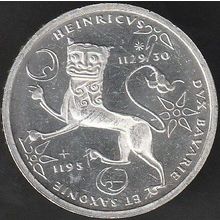 1995 F Germany 10 Mark Silver Coin 500th Ann Death Henry the Lion