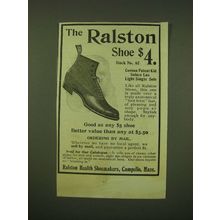 1902 Ralston Health Shoes Stock No. 62 Ad - The Ralston Shoe $4