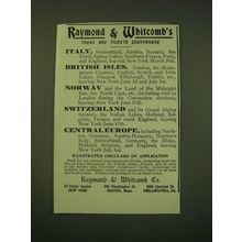 1902 Raymond & Whitcomb Ad - Raymond & Whitcomb's tours and tickets everywhere