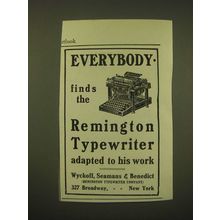 1902 Remington Typewiter Ad - Everybody finds