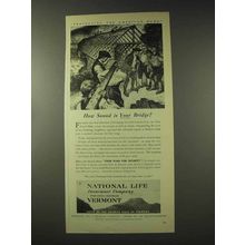 1948 National Life Insurance Ad - How Sound is Bridge?