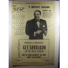 1956 Guy Lombardo Show Ad - #1 Music Show