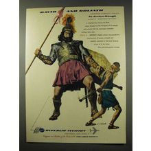 1956 Republic Aviation Ad - David and Goliath