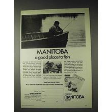 1973 Manitoba Canada Tourism Ad - Good Place to Fish